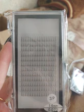 12 líneas 3D ~ 10D Tallo largo, plumas rusas prefabricadas, pestañas con largo Natural, rizado C/D, 0,07 de grosor