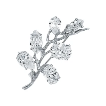

Silver brooch with cubic zirconia sunlight sample 925