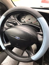 Protector para volante de coche 38CM de microfibra de cuero de la PU funda de volante para mujeres 15 pulgadas cubierta de volante para golf/bmw funda volante coche capas volantes de carro cubre volante auto cubre vola