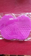 Almohadilla de limpieza para brochas de maquillaje, limpiador de pincel de silicona, esterilla, cepillos de maquillaje, herramienta de lavado, 1 unidad