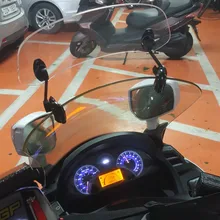 Extensión de parabrisas transparente para motocicleta, alerón de pantalla de viento, Deflector de flujo de aire ajustable, para Triumph Aprilia Honda