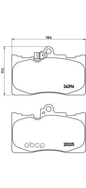 Колодки Тормозные Lexus Gs 300/450h/460 05- Передние Brembo P83072 Brembo арт. P83072
