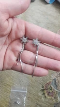 Jewelry Drop-Earrings Snowflake NEHZY 925-Sterling-Silver Exaggerated-In-The-Long Fashion