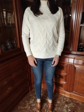 Suéter de punto para mujer, jersey de manga larga con cuello alto, Amarillo, Azul, Tops para mujer, otoño e invierno, novedad de 2020