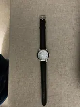 Reloj de cuarzo con movimiento japonés para mujer, pulsera de cuarzo con números arábigos, esfera sencilla, correa de cuero PU, Color caramelo