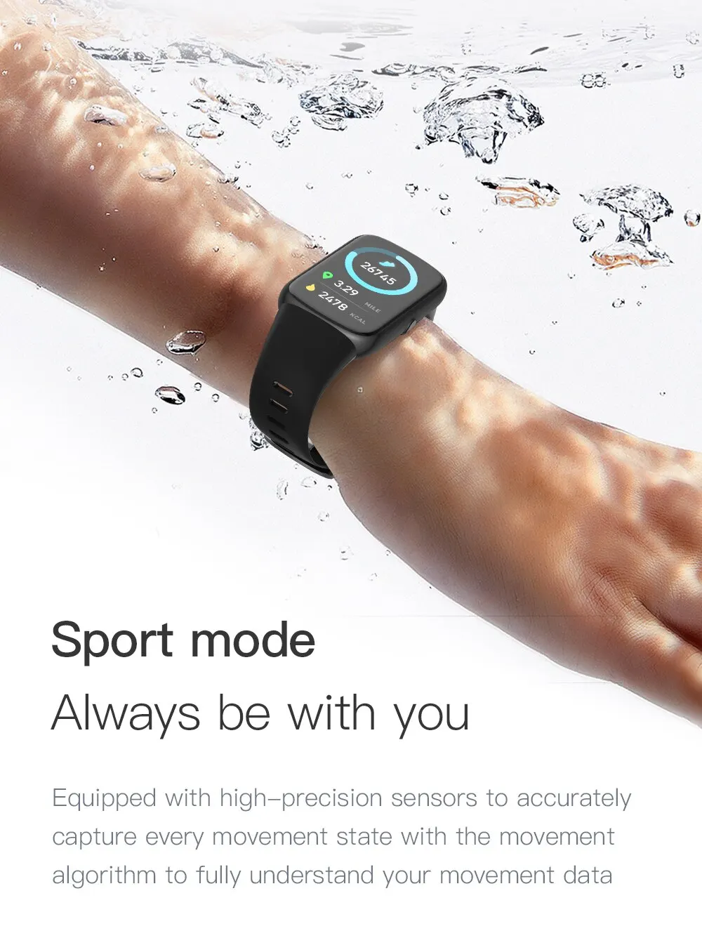 Waterproof Smart Fitness Tracker Watch With Heart Rate Monitor Fitbit