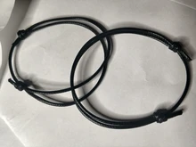 2 unidades/lote de pulseras cruzadas para parejas, brazalete con abalorios de Color blanco y negro, regalo para amantes de los amigos, joyería hecha a mano