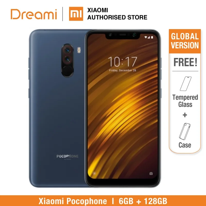Глобальная версия Pocophone F1 128 ГБ rom 6 ram (абсолютно новая/запечатанная) Мобильный