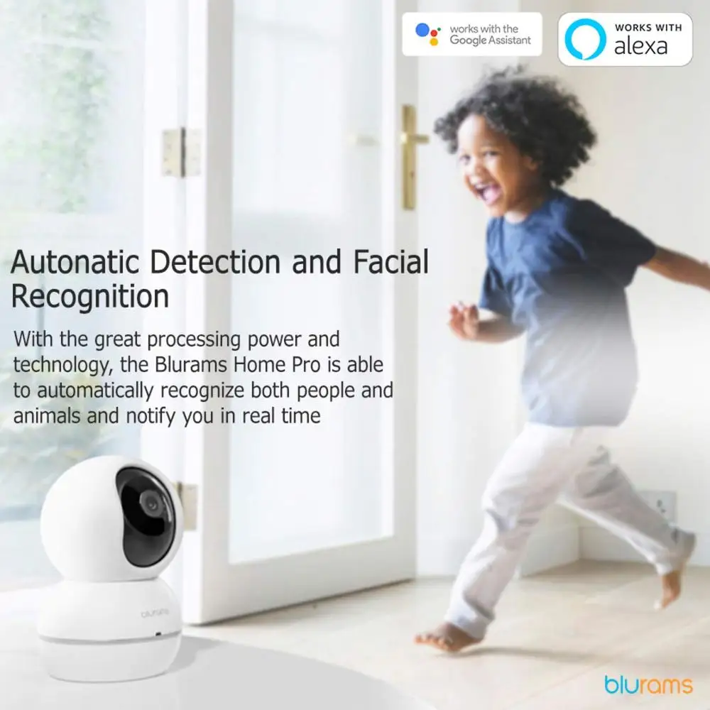  Blurams Snowman 1080p fhd Camera surveillance Dome for Hogar-WiFi Bidirecional DET. Intelligent Mot