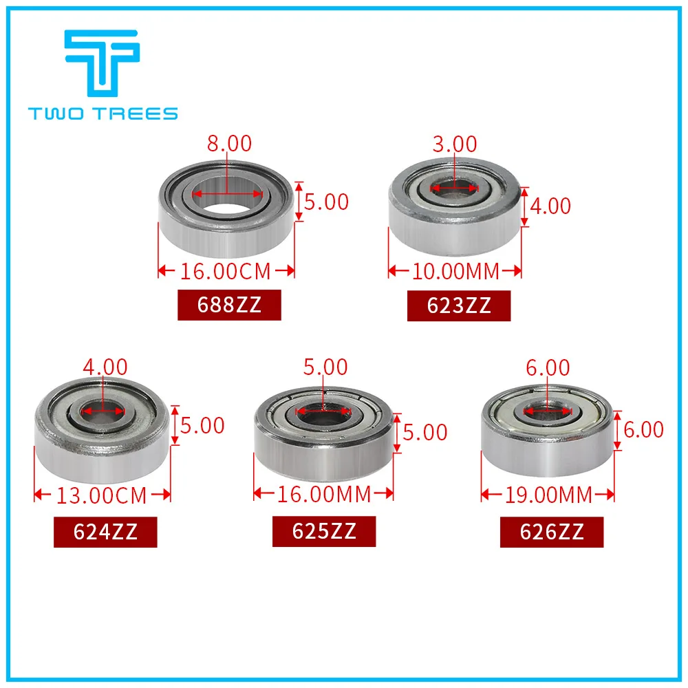 Flange Pulley-Wheel Ball-Bearing Printers-Parts 625zz for 3D 10pcs/Lot Deep-Groove