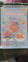 Mohamm-pegatinas de oso brillantes serie Milkjoy, decoración de papel de álbum de recortes, papelería creativa, estilo coreano, 1 ud.