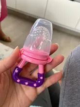 Chupete con mordedor de comida fresca para bebé, tete de alimentación con seguro para la tetina, pezón de alimentación para niños