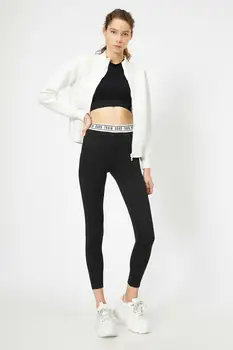 

Koton Women Black Printed Printed Leggings 0 YAK42536NK