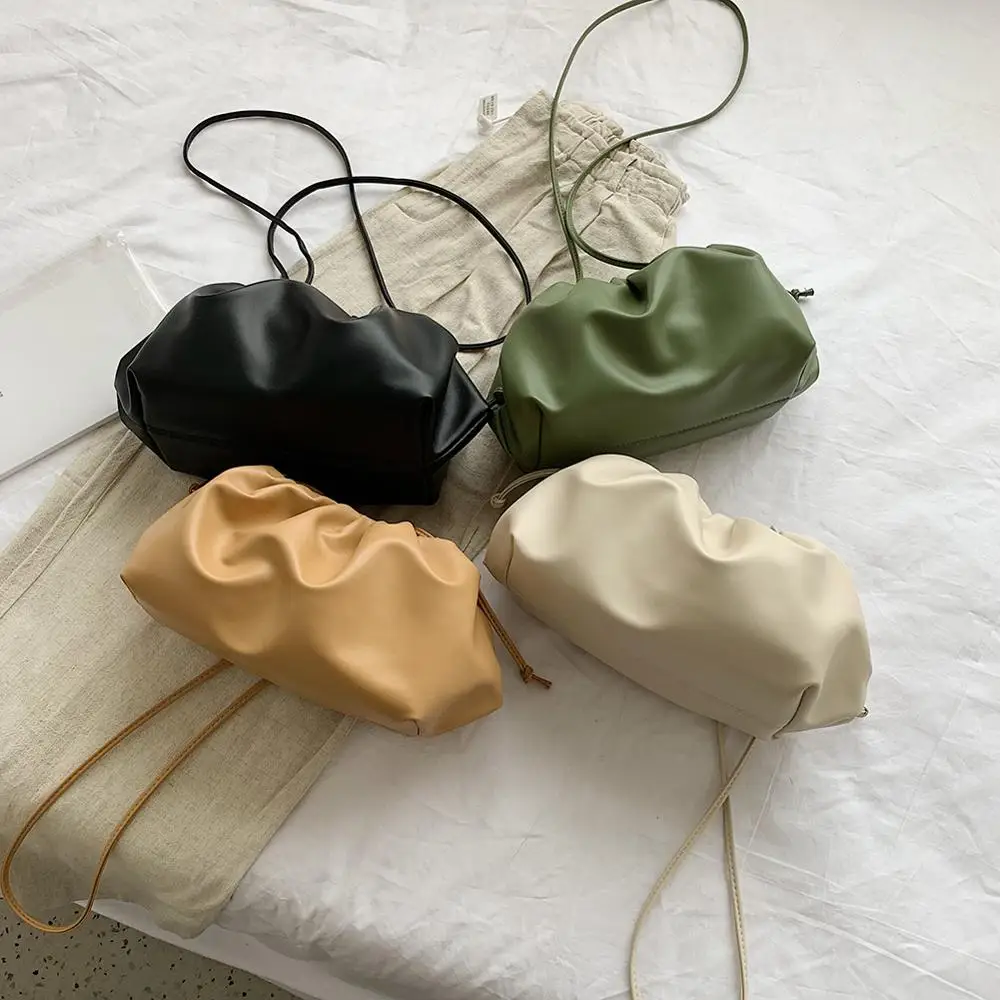  Cloud-wrapped Soft Leather Madame Small Bag Single Shoulder Slant Dumpling Bag Handbag Day Clutches - 4000079700812