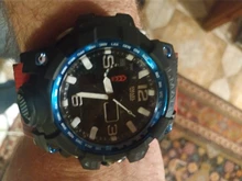 Reloj pulsera militar de hombre resistente al agua 50 m, reloj LED de cuarzo deportivo hombre, reloj deportivo para hombre 1545 S Shock