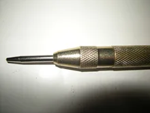 Herramienta de punzonado central multifuncional, 5 pulgadas, con resorte central, marca de indentación de madera, herramienta para carpintería