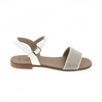 

Leather sandals with patent leather finish white Andanines