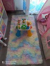 Alfombra gruesa de felpa para sala de estar, alfombrilla de suelo suave para cama de niños, ventana, mesita de noche, decoración del hogar, Alfombra de terciopelo suave