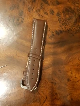 REMZEIM-Correa de reloj de cuero Calfskin, banda de muñeca de Material suave de 18mm, 20mm, 22mm y 24mm con hebilla de acero inoxidable plateada