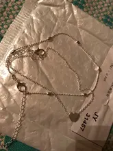 Vankim-tobilleras para mujeres, joyería de pies para sandalias de ganchillo, corazón Simple, Pies Descalzos, pulsera para tobillo de dos capas, 2019