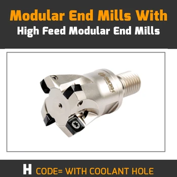 

MHT XD09 D40 M16 L43 Z04 H-WITH COOLANT HOLE Modular End Mills With Changeable Insert