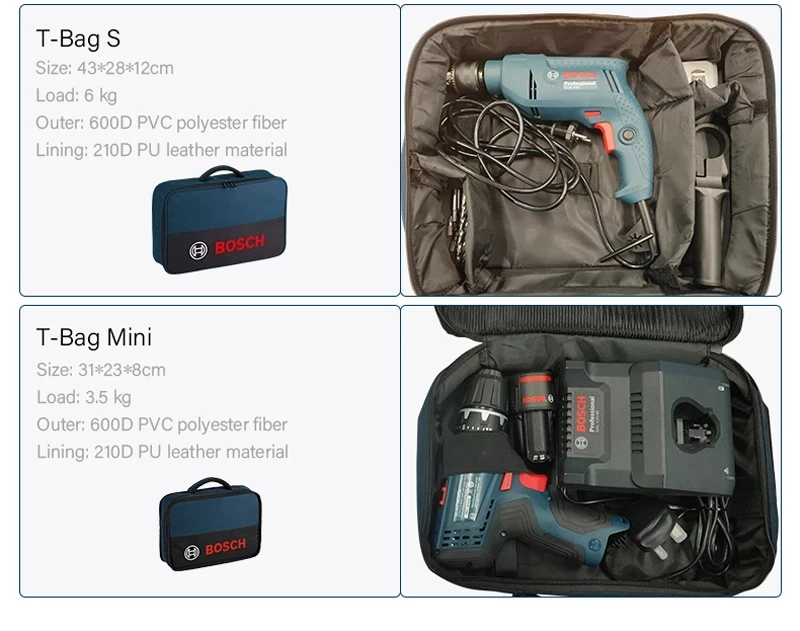 Bosch Kit Profesional de Herramientas de Reparación, Morral de Mano, Bolso de Original, GSR12V 30, Aparatos Eléctricos|Accesorios y piezas para instrumentos| AliExpress