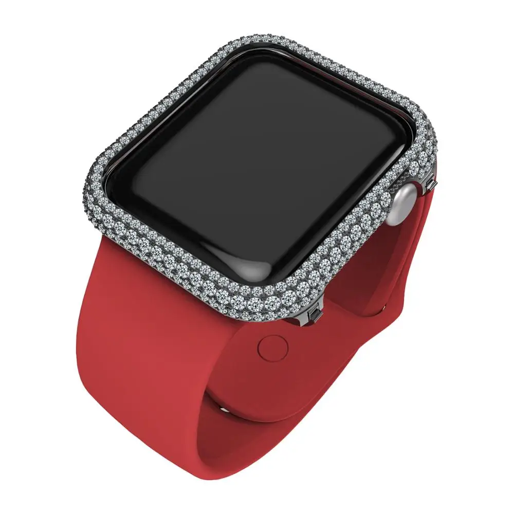 

Full Diamond Watch Frame Crystal Smart Watch Bezel Case Series4 /5 Metal Protective Case Decorative Watch
