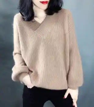 

NiceMix 2019 sweater new Autumn women sweaters fashion winter women V-neck cashmere sweater women knitted pullovers pull femme