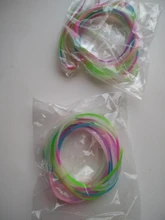 Pulsera de silicona luminosa para niños, brazalete con movimiento de letras de colores caramelo, correa de goma estampada, joyería para bebé, 10 Uds.