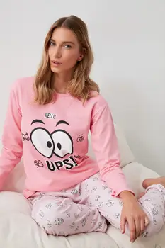 

Trendyol Printed Knitted Pajamas Set THMAW21PT0702