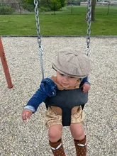 Sombrero en espiga plana para bebés, accesorios de forro suave de algodón, Vintage