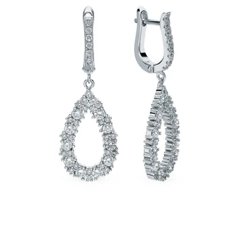 

Silver earrings with cubic zirconia sunlight sample 925