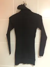 Turtleneck Women Sweaters Jumper Pullover Long-Sleeve BLACK Knitted-Tops Streetwear Autumn