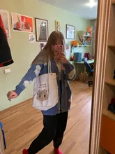 Bolso de hombro de PANA con bordado de ositos de la suerte para mujer, bolsa de lona a rayas, de tela ecológica, bolsas de compras bonitas y suaves