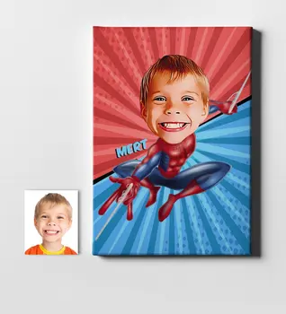 

Personalized Spider Man Cartoon Canvas Print (50x70 cm.) 1