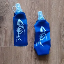 250/500ml de silicona botella de agua para senderismo Tpu deportes botella suave plegable corriendo bolsa de agua de botella de agua para senderismo