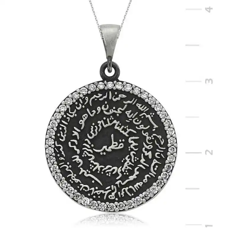 KUTAYDAN 925 пробы серебряное круглое ожерелье с кубическим цирконием