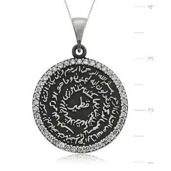 

KUTAYDAN 925 Sterling Silver Round Cubic Zirconia Kıtmir Lady Necklace