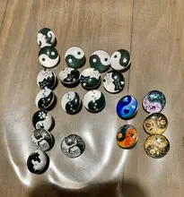 10 unids/lote Nuevo vidrio Snap mezclados, hermosa flor de algodón patrón exótico de cristal de 18mm botones para DIY, brazalete pulsera