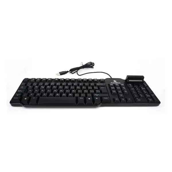 Клавиатура с считывателем CoolBox COO-TEC02DNI Black