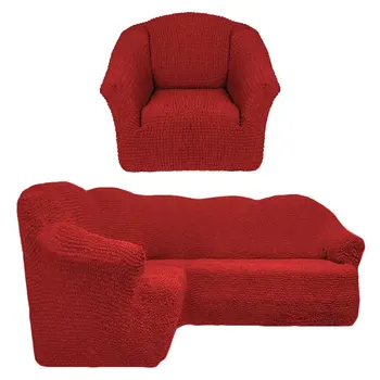 

Cover for corner sofa + 1 armchair without ruffles color Kako 205