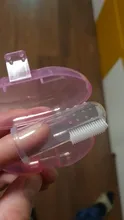 Cepillo de dientes de silicona para dedos de bebé + caja, cepillo de dientes de silicona suave transparente para niños, limpieza de goma