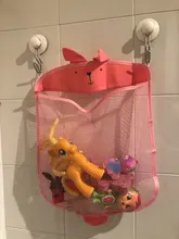Baño juguetes para niños y bebés ordenado de almacenamiento de bolsa de ventosa baño bañera muñeca colgando bolsa baño cesta de juguete bolsa de red de almacenaje juguete de agua