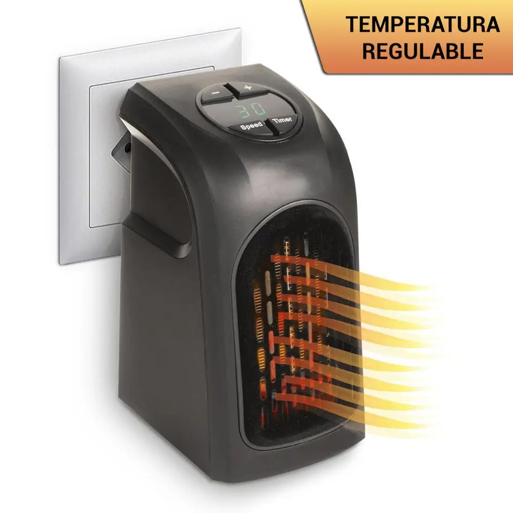calefactor elΓ©ctrico calefactor baΓ±o con control de temperatura regulable 400W calefactor baΓ±o pared portΓ‘til con enchufe
