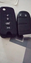 Clave tapa para Jeep renegado patriota libertad 2016 bolsa botón 4 funda para mando a distancia de coche Interior accesorios Flip clave