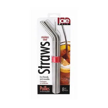 

Straws Reusable Stainless Steel-Includes cleaning brush long and support to order 8 piece Set
