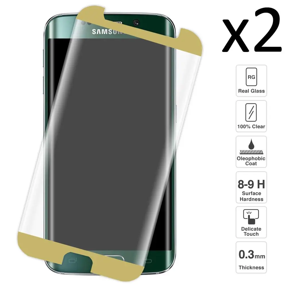Samsung Galaxy S6 Edge Gold набор из 2 предметов протектор экрана cri|Защитные стёкла и плёнки| |