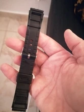 Correa de silicona para reloj de hombre, correa de goma de buceo deportiva negra de 18, 20 y 22mm, hebilla de acero inoxidable plateada para Casio