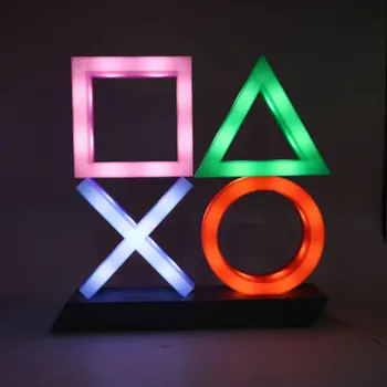 

For PS4 Game Icon Lamp Neon Sign Sound Control Decorative Lamp Colorful Lights Game Lampstand LED Light