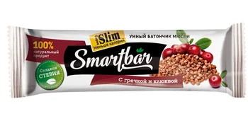 

Batonchik Musley-with buckwheat and cranberry, smartbar slim 25g.